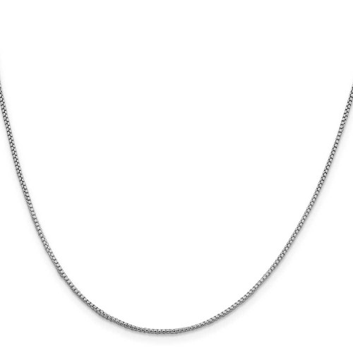 Image of 18" Sterling Silver Rhodium-plated 1.25mm Round Box Chain Necklace