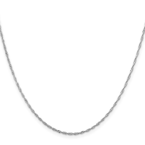 18" Sterling Silver Rhodium-plated 1.4mm Singapore Chain Necklace