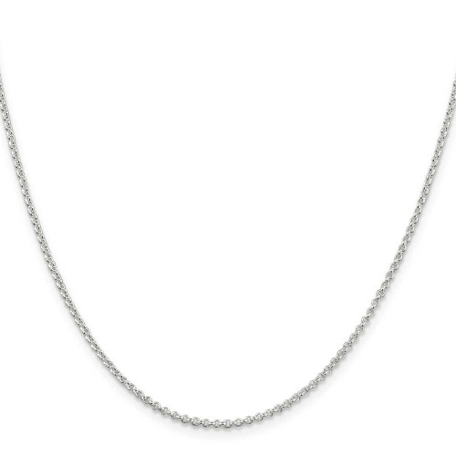 Image of 18" Sterling Silver Rhodium-plated 1.5mm Rolo Chain Necklace