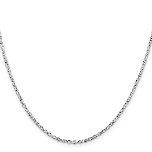 18" Sterling Silver Rhodium-plated 2.25mm Cable Chain Necklace