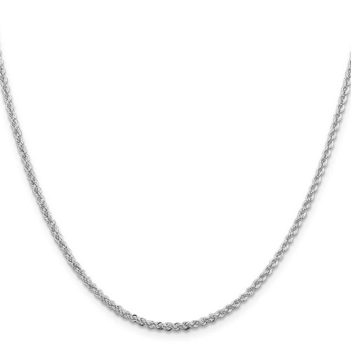Image of 18" Sterling Silver Rhodium-plated 2.3mm Solid Rope Chain Necklace