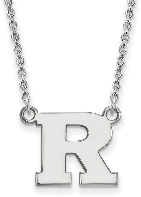Image of 18" Sterling Silver Rutgers Small Pendant w/ Necklace by LogoArt
