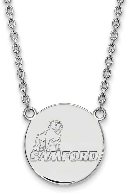 Image of 18" Sterling Silver Samford University Large Pendant w/ Necklace by LogoArt