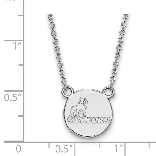 Image of 18" Sterling Silver Samford University Small Pendant w/ Necklace by LogoArt