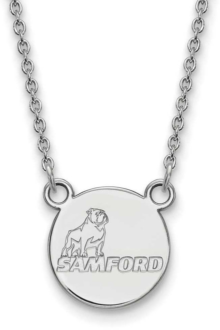 Image of 18" Sterling Silver Samford University Small Pendant w/ Necklace by LogoArt