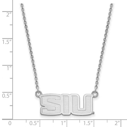 Image of 18" Sterling Silver Southern Illinois University Small Pendant Necklace by LogoArt