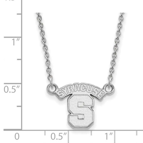 Image of 18" Sterling Silver Syracuse University Small Pendant w/ Necklace by LogoArt