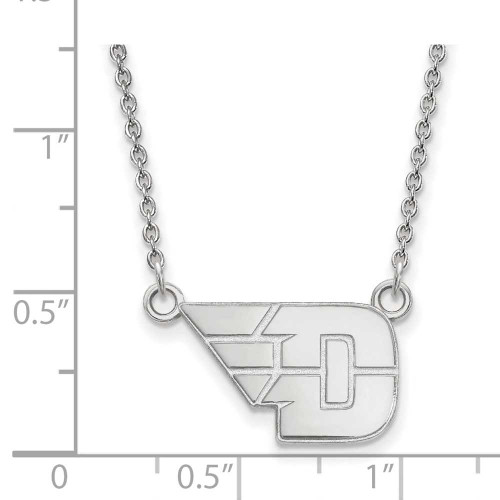 Image of 18" Sterling Silver University of Dayton Small Pendant w/ Necklace by LogoArt