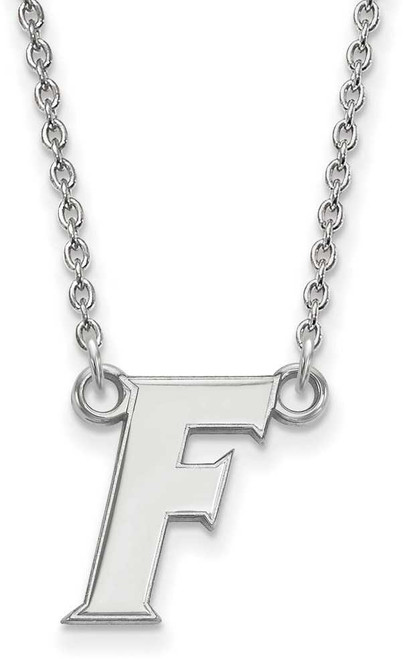 Image of 18" Sterling Silver University of Florida Small Pendant Necklace LogoArt SS065UFL-18