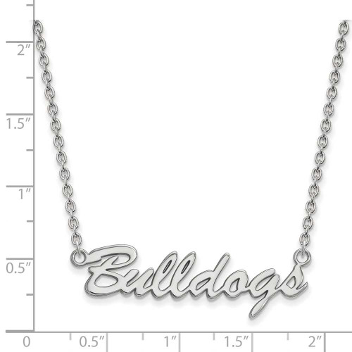 Image of 18" Sterling Silver University of Georgia Pendant w/ Necklace by LogoArt