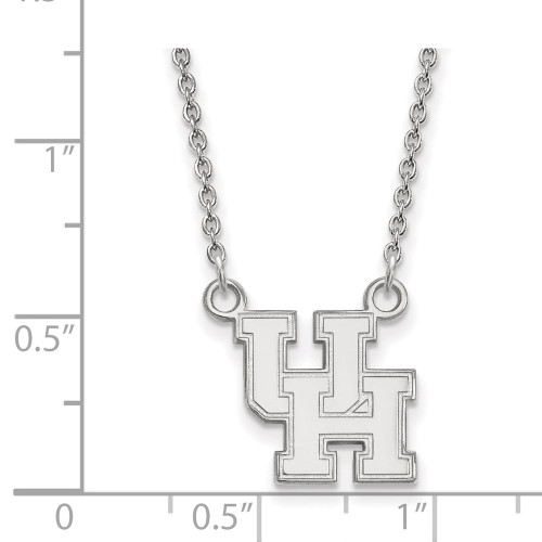 18" Sterling Silver University of Houston Small Pendant w/ Necklace by LogoArt
