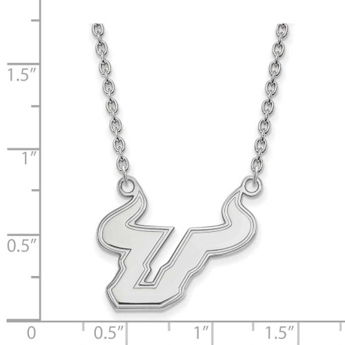 Image of 18" Sterling Silver University of South Florida Large Pendant w/ Necklace by LogoArt