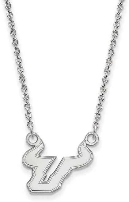 Image of 18" Sterling Silver University of South Florida Small Pendant w/ Necklace by LogoArt