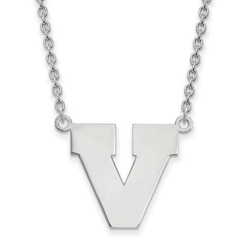 Image of 18" Sterling Silver University of Virginia Lg Pendant Necklace LogoArt SS055UVA-18