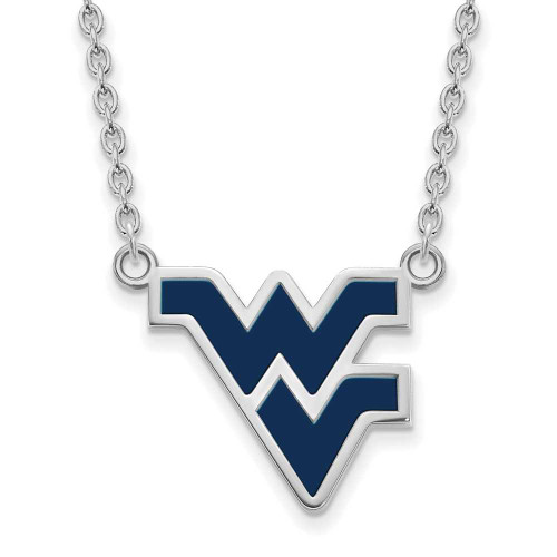 Image of 18" Sterling Silver West Virginia U Large Enamel Pendant w/ Necklace by LogoArt