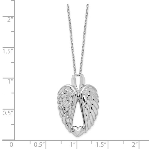 18" Sterling Silver Wings Ash Holder Necklace