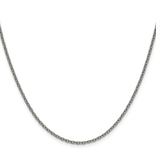 Image of 18" Titanium Polished 2.25mm Cable Chain Necklace