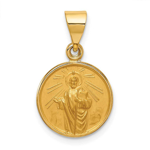 Image of 18K Yellow Gold Saint Jude Medal Pendant