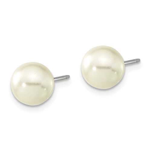 Image of 8mm 1928 Jewelry - Gold-tone 8mm Simulated Pearl Stud Post Earrings