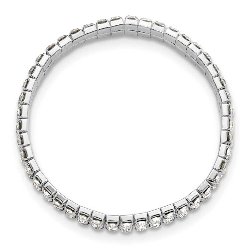 Image of 1928 Jewelry - Silver-tone Crystal Stretch Bracelet