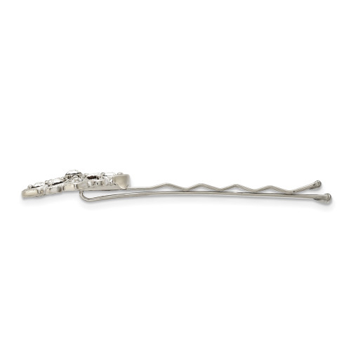 Image of 1928 Jewelry - Silvertone White Crystal Hairpin Set