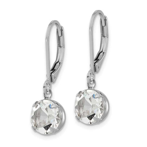 Image of 26mm 1928 Jewelry - Silver-tone White Leverback Earrings