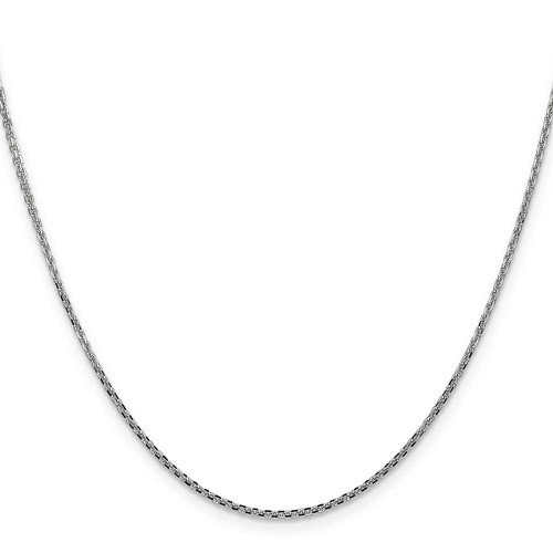 Image of 20" 10K White Gold 1.3mm Diamond-cut Cable Chain Necklace