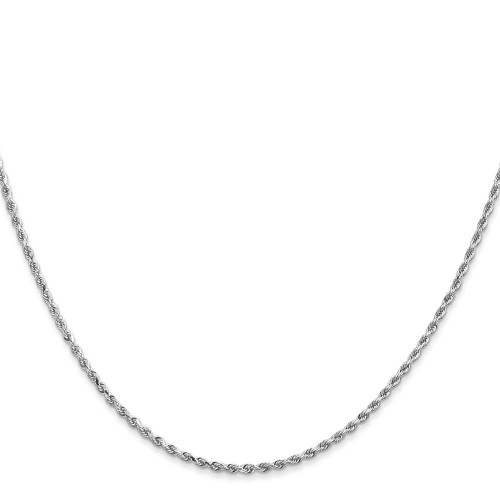 Image of 20" 10K White Gold 1.5mm Diamond-cut Rope Chain Necklace