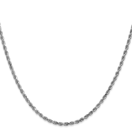 Image of 20" 10K White Gold 2.25mm Diamond-cut Rope Chain Necklace