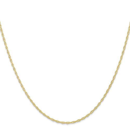Image of 20" 10K Yellow Gold 1.35mm Carded Cable Rope Chain Necklace