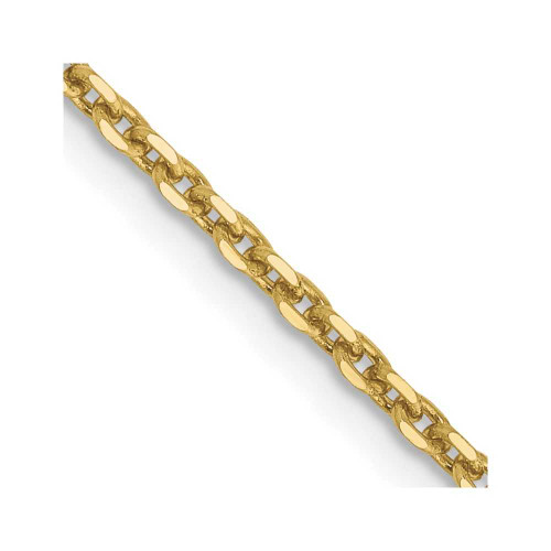 Image of 20" 10K Yellow Gold 1.65mm Diamond-cut Cable Chain Necklace