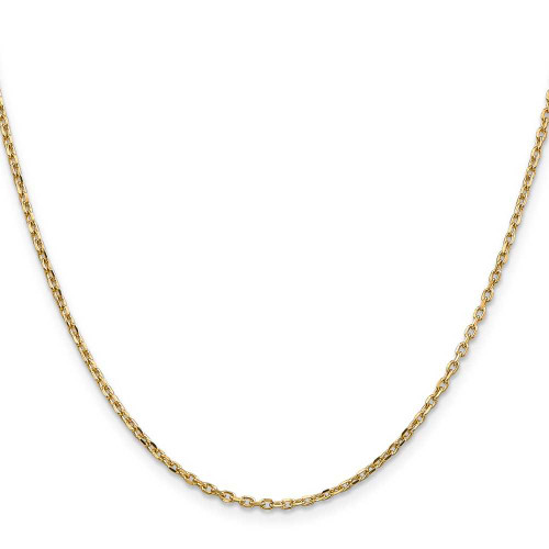 Image of 20" 10K Yellow Gold 1.8mm Diamond-cut Cable Chain Necklace
