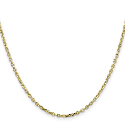 Image of 20" 10K Yellow Gold 2.2mm Diamond-cut Cable Chain Necklace
