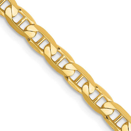 Image of 20" 10K Yellow Gold 3.75mm Concave Anchor Chain Necklace