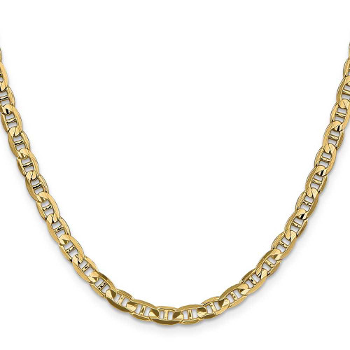 Image of 20" 10K Yellow Gold 4.5mm Concave Anchor Chain Necklace