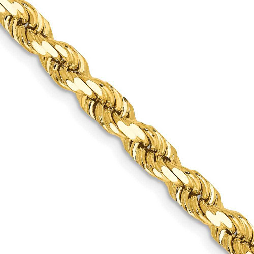 Image of 20" 10K Yellow Gold 4.5mm Diamond-Cut Rope Chain Necklace
