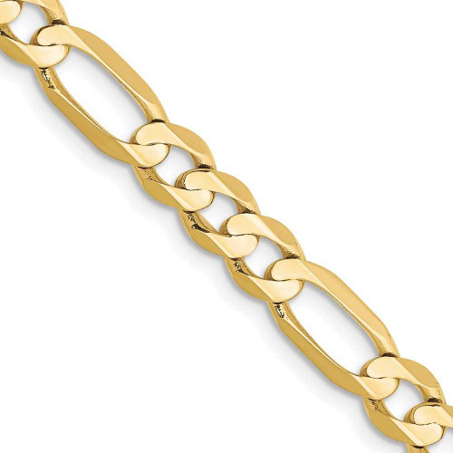 Image of 20" 10K Yellow Gold 5.5mm Light Concave Figaro Chain Necklace