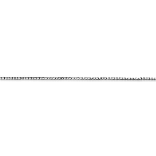 Image of 20" 14K White Gold 1mm Box Chain Necklace