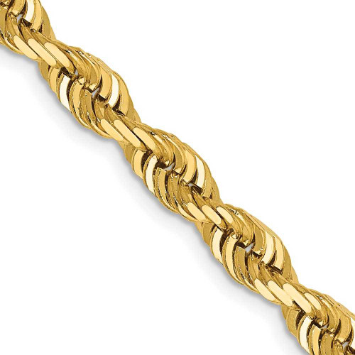 Image of 20" 14K Yellow Gold 5.0mm Diamond-cut Quadruple Rope Chain Necklace