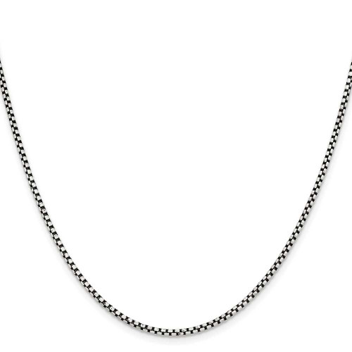 Image of 20" Stainless Steel Antiqued 2.25mm Box Chain Necklace