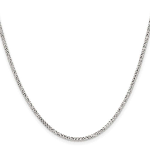 Image of 20" Stainless Steel Polished 2.25mm Round Curb Chain Necklace