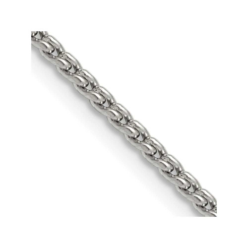 Image of 20" Stainless Steel Polished 2.5mm Fancy Link Chain Necklace