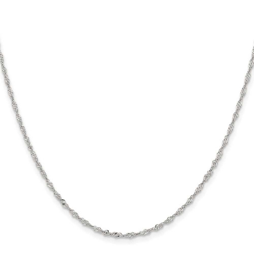 Image of 20" Stainless Steel Polished 2mm Singapore Chain Necklace