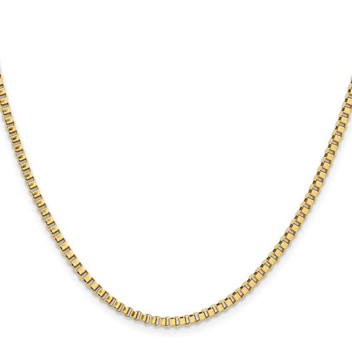 Image of 20" Stainless Steel Polished Yellow IP-plated 2.4mm Box Chain Necklace