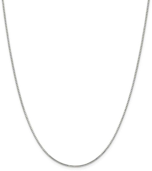 Image of 20" Sterling Silver 1.25mm 8 Sided Diamond-cut Box Chain Necklace