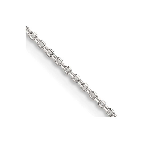 Image of 20" Sterling Silver 1.25mm Diamond-cut Forzantina Cable Chain Necklace