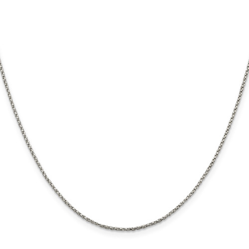 20" Sterling Silver 1.25mm Twisted Box Chain Necklace