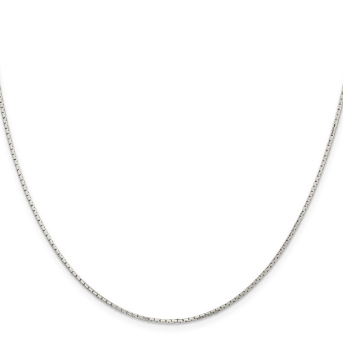 Image of 20" Sterling Silver 1.2mm 8 Sided Diamond-cut Mirror Box Chain Necklace