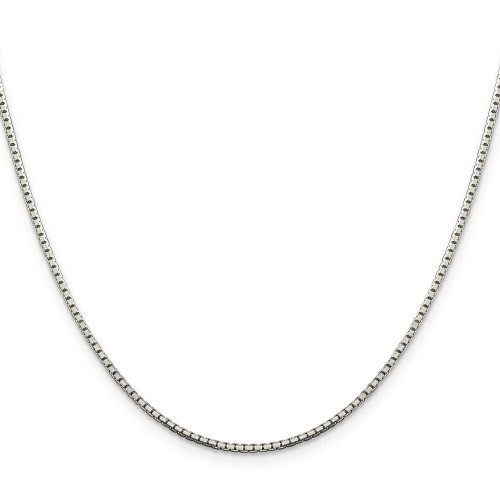 Image of 20" Sterling Silver 1.5mm 8 Sided Diamond-cut Box Chain Necklace