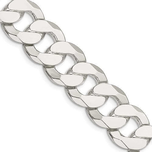 Image of 20" Sterling Silver 16mm Flat Curb Chain Necklace